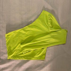 SHEIN Neon Crop Top with One Sleeve
